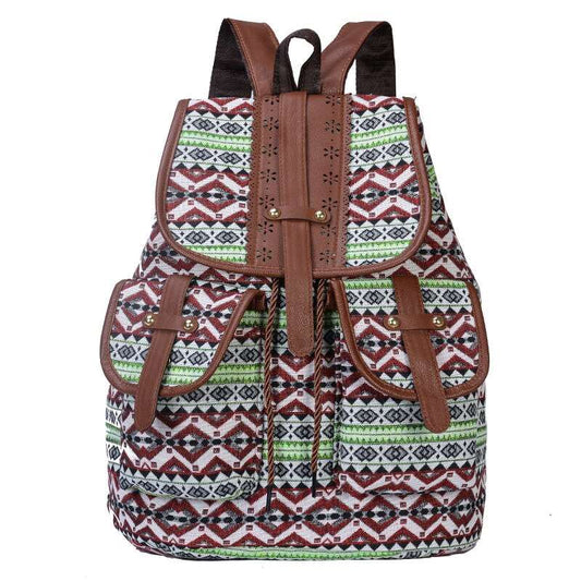 Ladies Bohemia Print School Backpack | Dotflakes