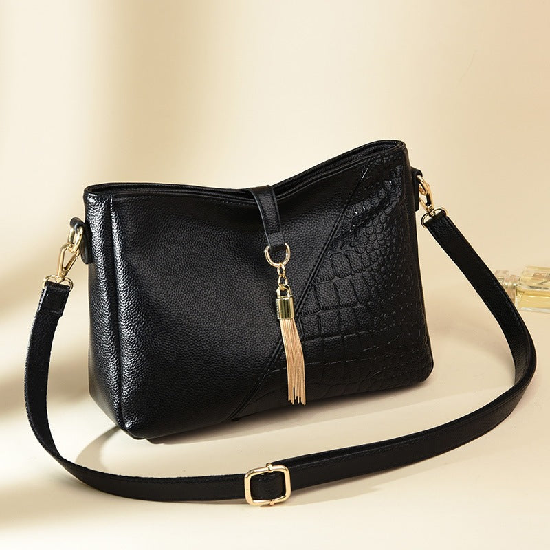 Ladies Pu Leather Fashion Tassel Shoulder Bags Dotflakes