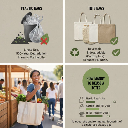 The Environmental Impact of Reusable Tote Bags - Dotflakes Inc.