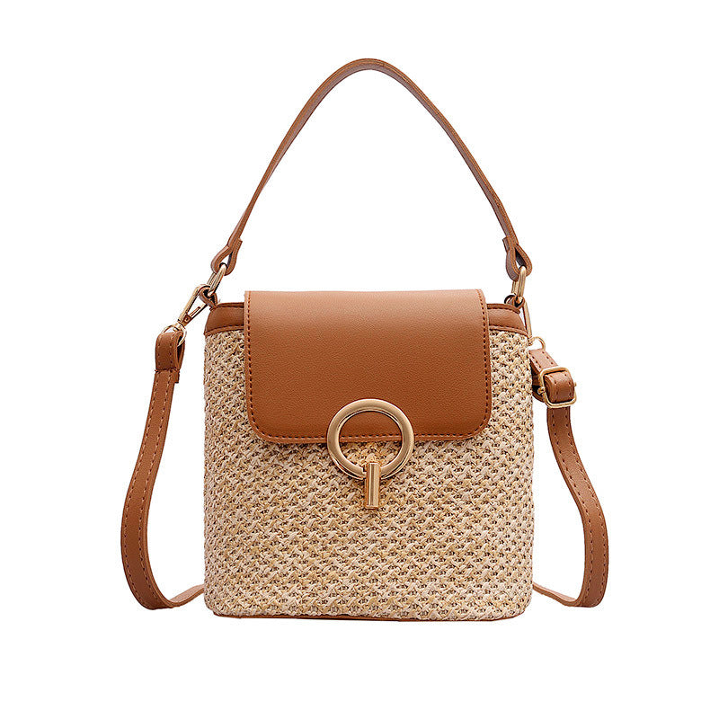 Women's Fashion Hand-knitted Straw Bag