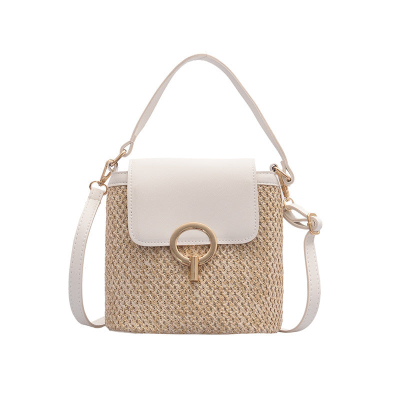 Women's Fashion Hand-knitted Straw Bag | Dotflakes