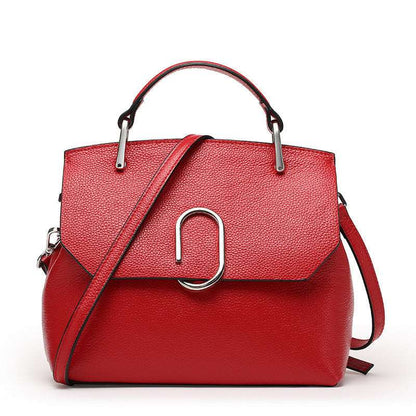 All-match Ladies Leather Shell Handbags | Solid Color Shoulder Bags