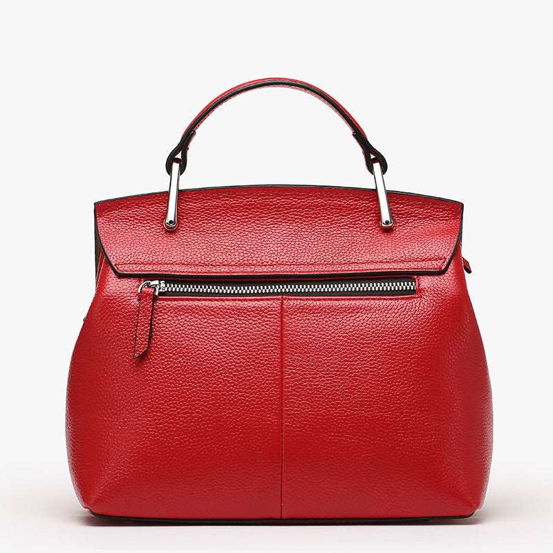All-match Ladies Leather Shell Handbags | Solid Color Shoulder Bags Dotflakes