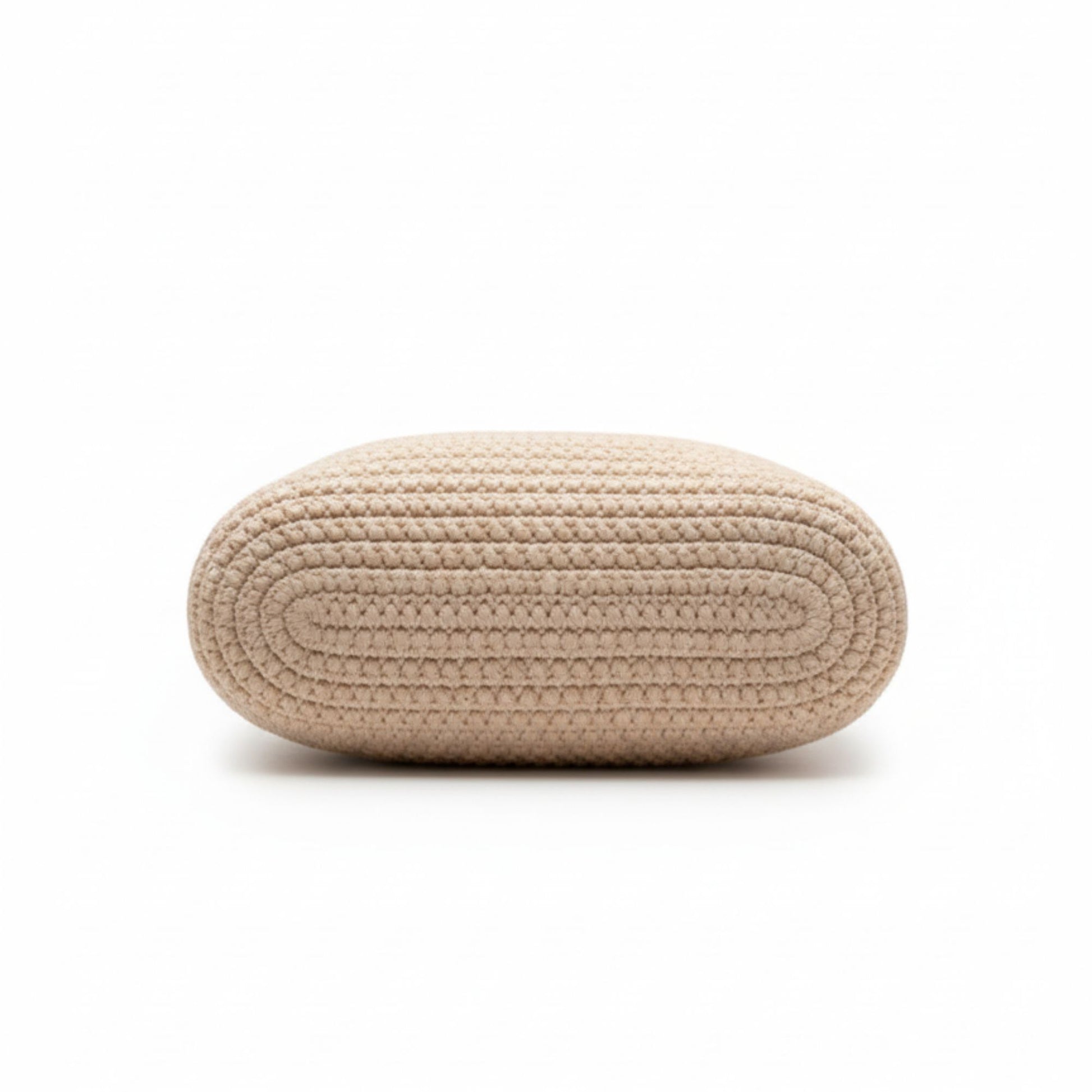 Beige woven Tote;s bottom on a white background - Dotflakes