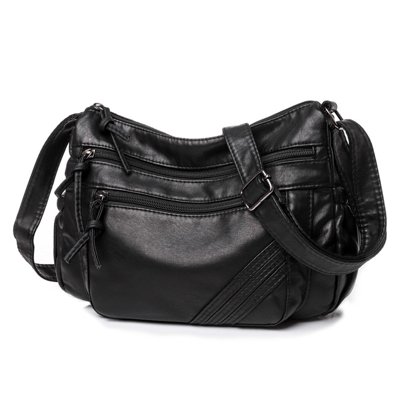 Women's PU Leather Messenger Crossbody Bag | Dotflakes