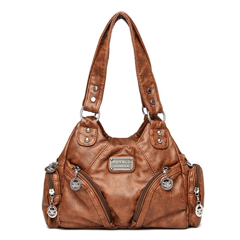 Ladies Retro Leather Luxury Handbags | Dotflakes