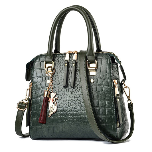Women Retro Alligator PU Leather Handbag | Dotflakes