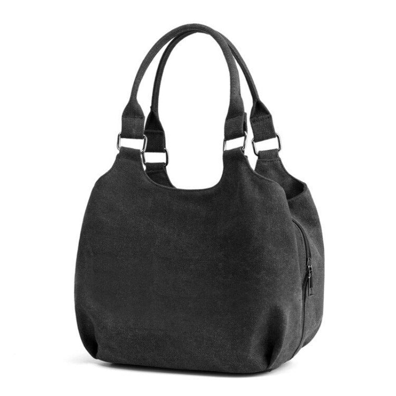 Women's Multi-layer Canvas Shopping Tote | Dotflakes