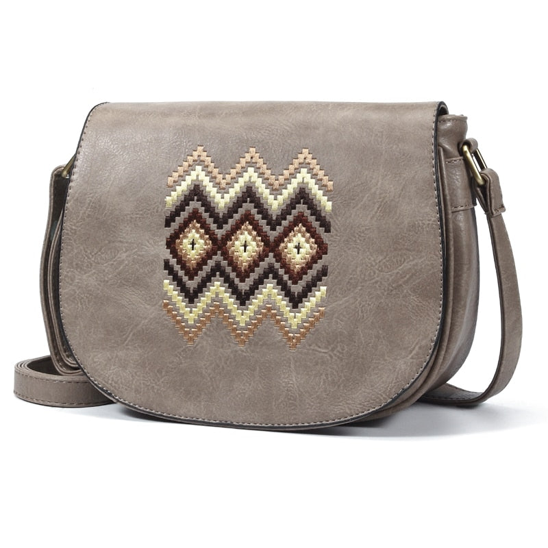 Ladies Small Embroidery Messenger Shoulder Bag | Dotflakes