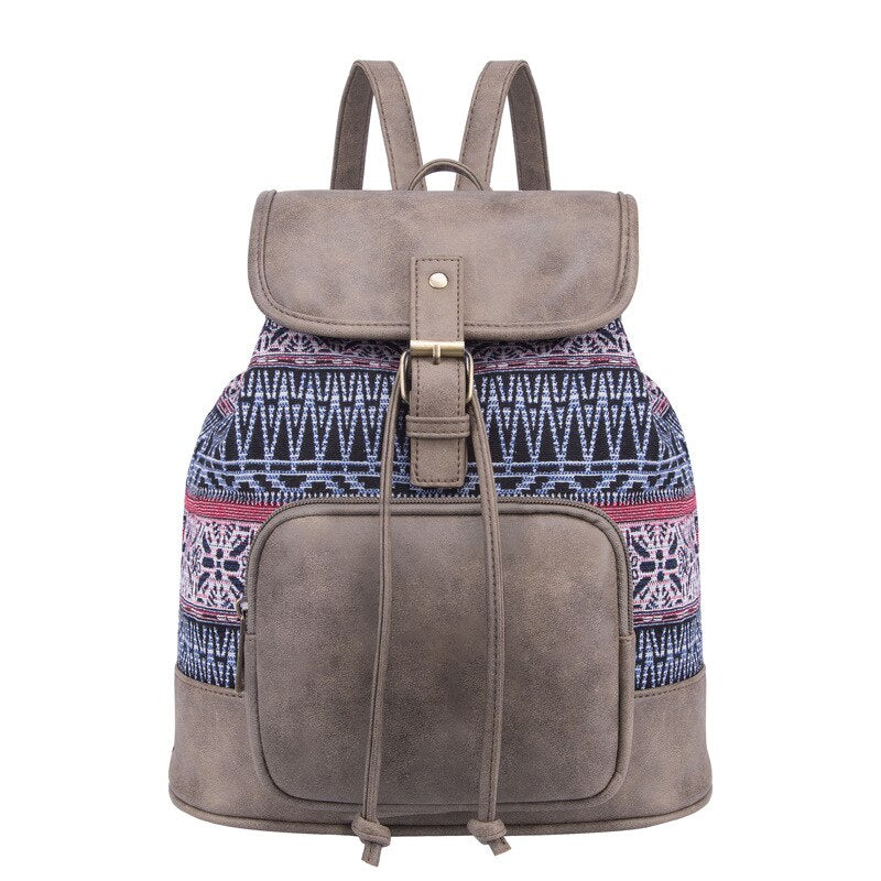 Vintage Embroidery Canvas Backpack | Dotflakes