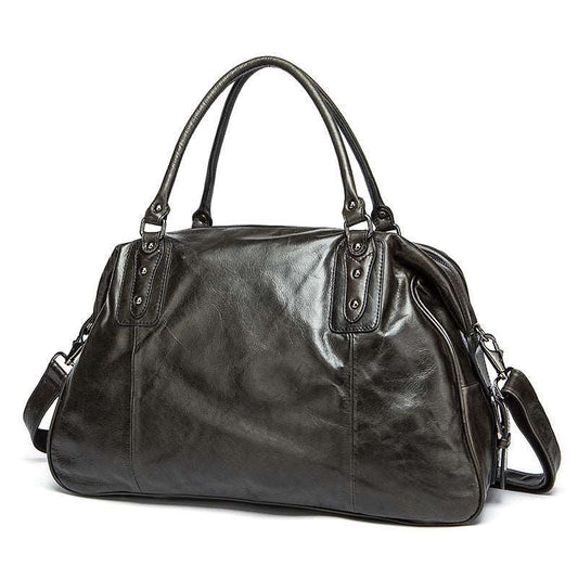 Large Cowhide Travel Bag | Genuine Leather Handbag Dotflakes