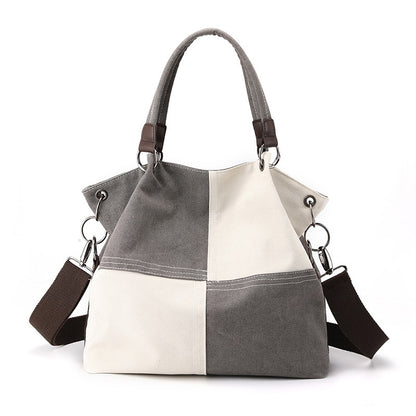 Ladies Contrast Bicolor Trendy Tote Bag | Dotflakes