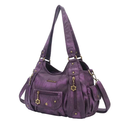 Ladies Luxury Vintage Soft Leather Shoulder Bag | Dotflakes