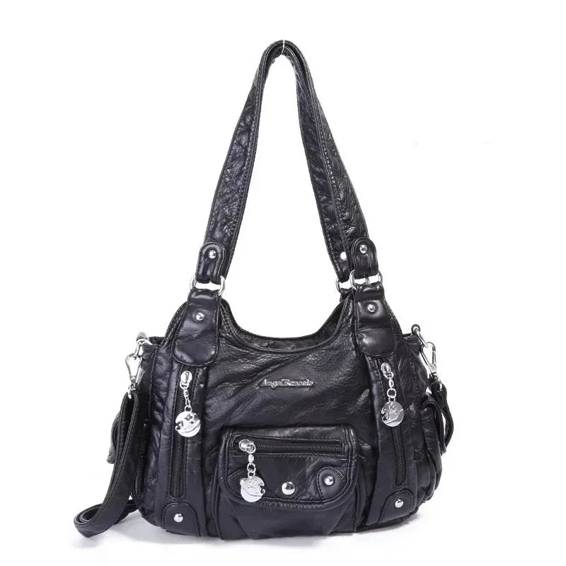 Ladies Luxury Vintage Soft Leather Shoulder Bag | Dotflakes