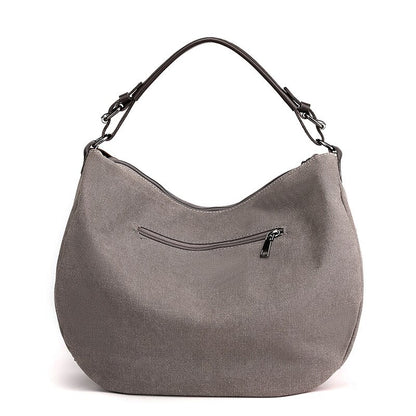 Ladies Vintage Stitched Contrast Color Shoulder Handbag | Dotflakes