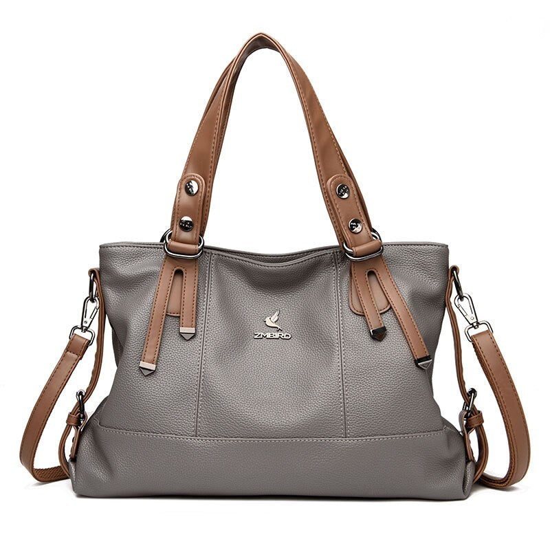 Soft Leather Vintage Tote Handbag for Women | Dotflakes