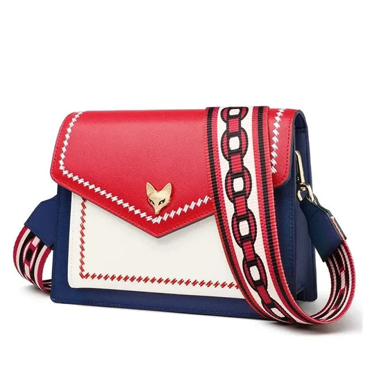 Ladies Colorful Panelled Flap Crossbody Bag | Dotflakes