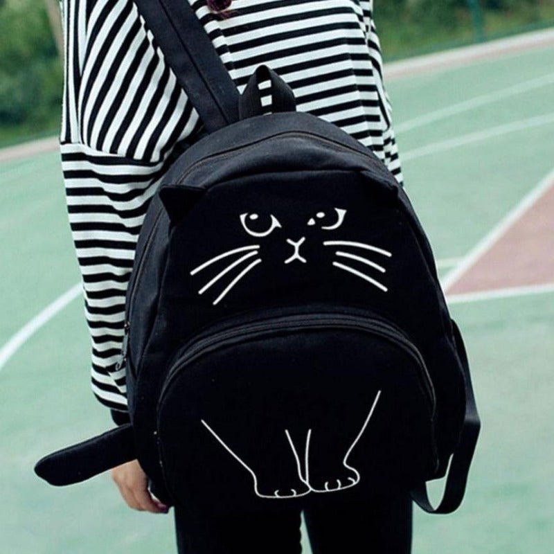 Cat Canvas Backpack | Dotflakes