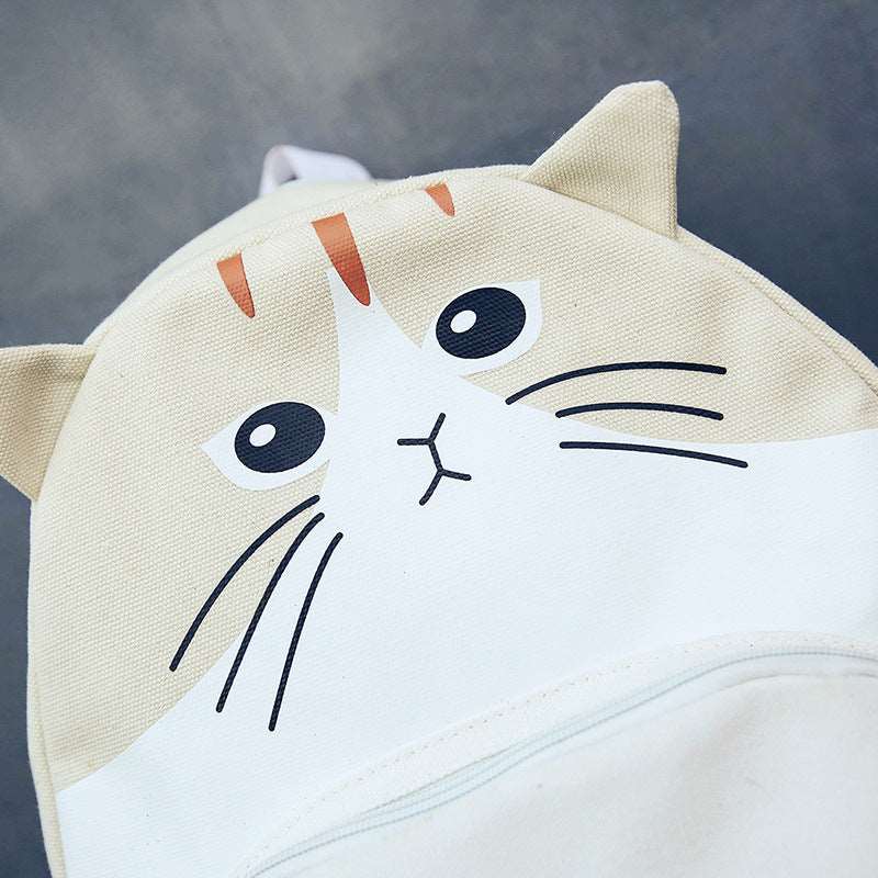 Cat Canvas Backpack | Dotflakes