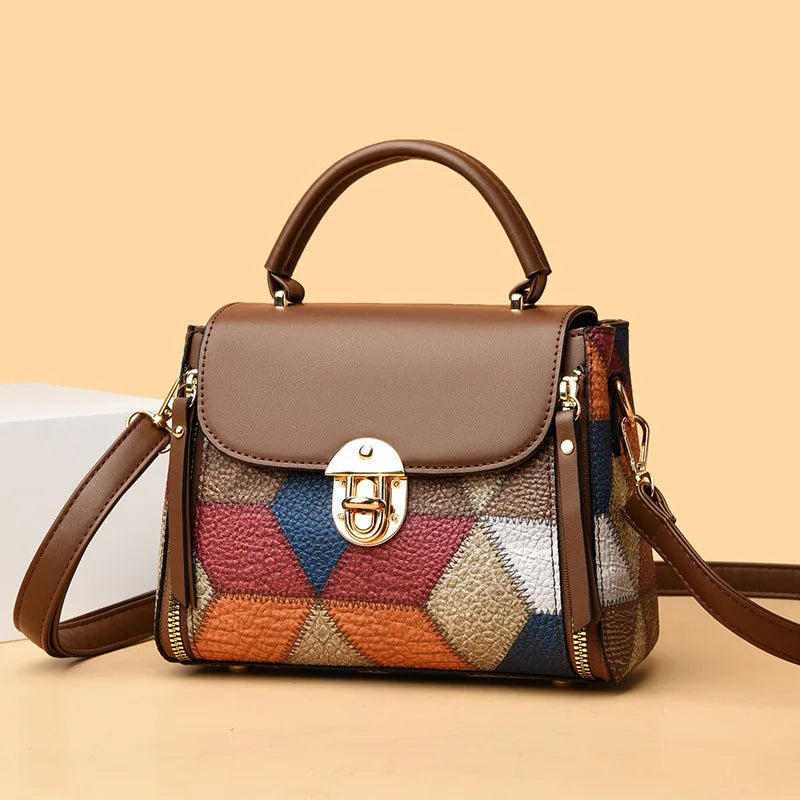 Contrast Color Ladies Small Handbag | Dotflakes