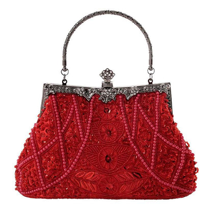 Ladies Beaded Embroidered Evening Party Bag | Dotflakes