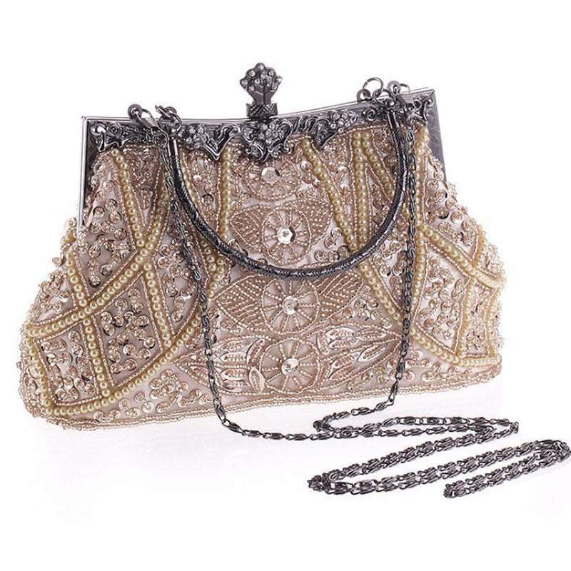 Ladies Beaded Embroidered Evening Party Bag | Dotflakes