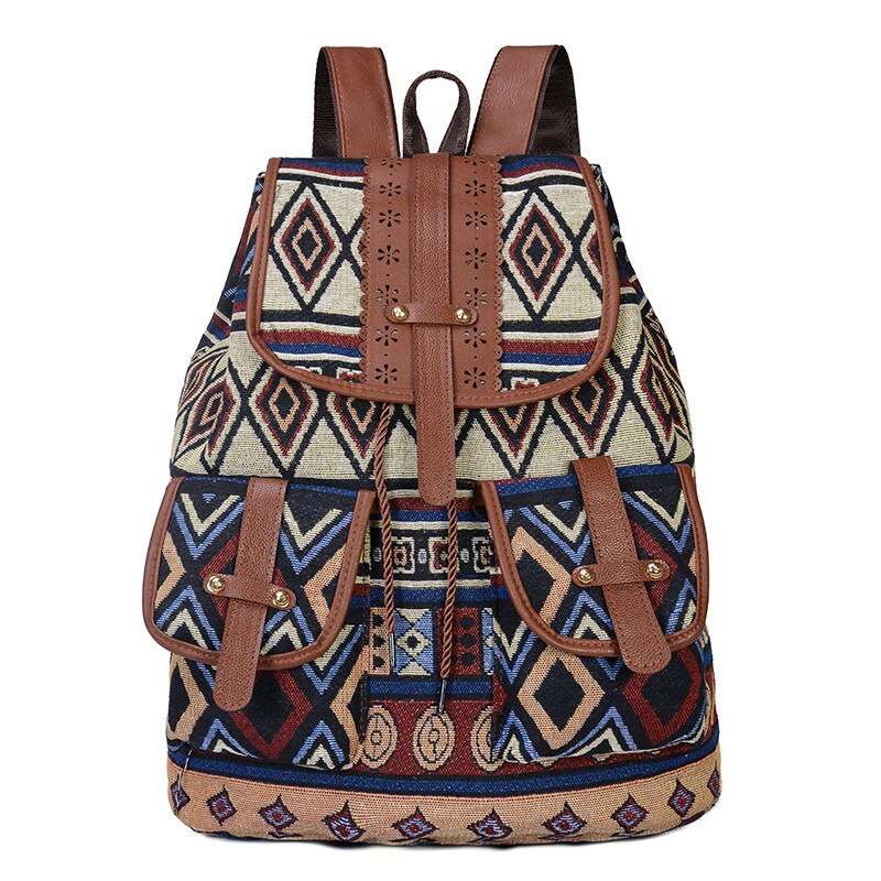 Ladies Bohemia Print School Backpack | Dotflakes