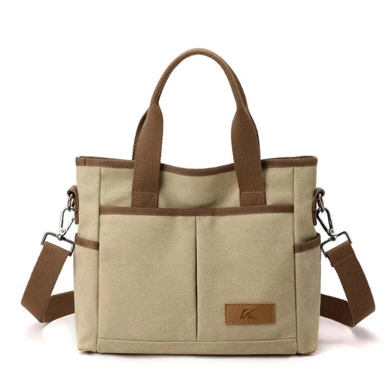 Ladies Canvas Messenger Tote Bag | Dotflakes