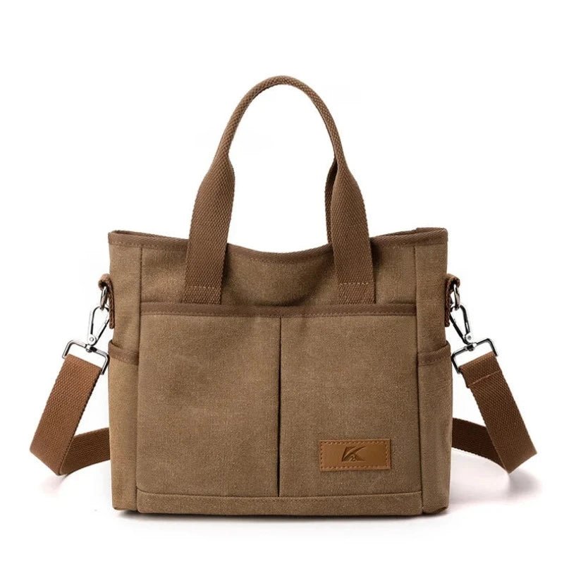 Ladies Canvas Messenger Tote Bag | Dotflakes