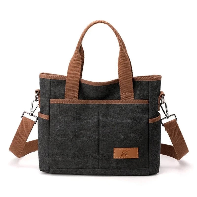 Ladies Canvas Messenger Tote Bag | Dotflakes