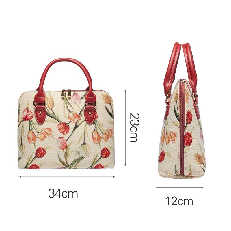 Ladies Floral Satchel Handbag | Dotflakes