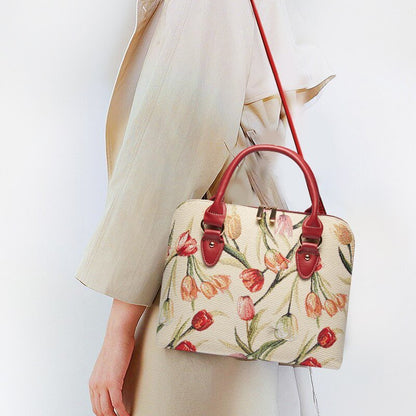 Ladies Floral Satchel Handbag | Dotflakes