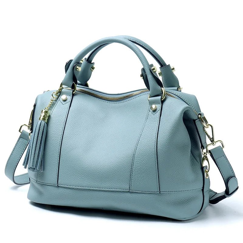 Ladies Leather Large Capacity Multi - compartment Handbag | Dotflakes