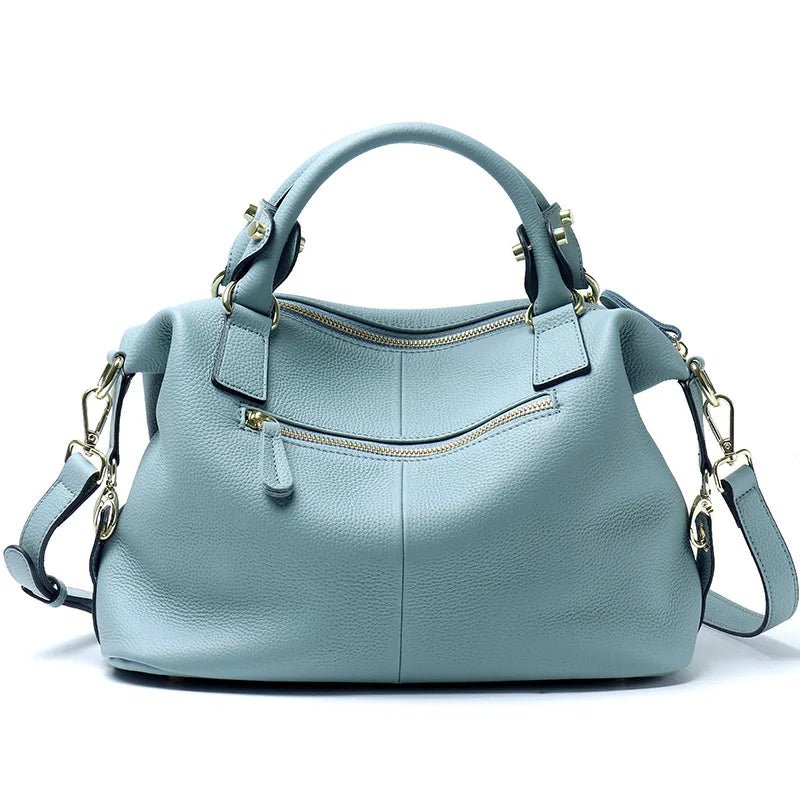 Ladies Leather Large Capacity Multi - compartment Handbag | Dotflakes