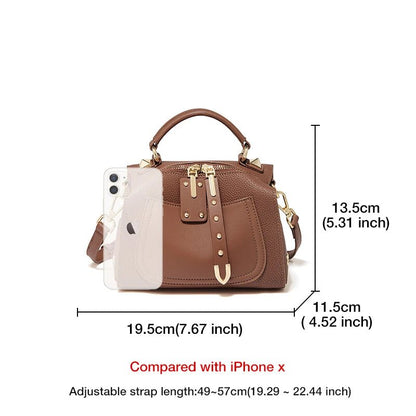 Ladies Retro Elegant Leather Handbag | Dotflakes