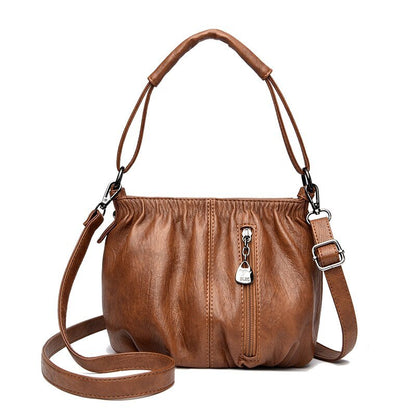 Ladies Soft Leather Modern Crossbody Handbag | Dotflakes