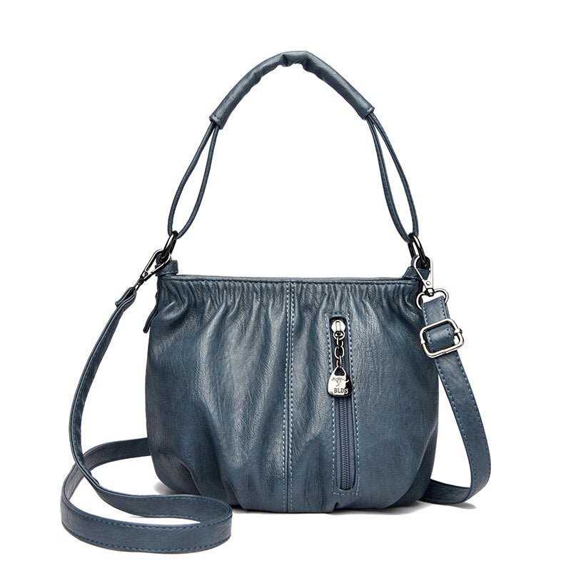 Ladies Soft Leather Modern Crossbody Handbag | Dotflakes