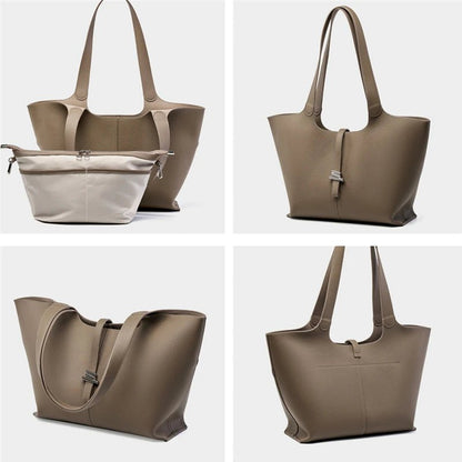 Ladies Trapeze Genuine Leather Tote | Dotflakes