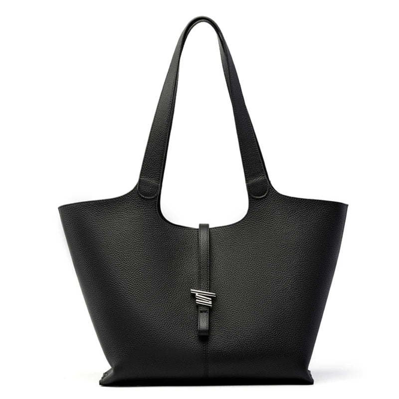 Ladies Trapeze Genuine Leather Tote | Dotflakes