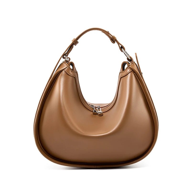 Ladies Trendy Leather Half Moon Shoulder Bag | Dotflakes