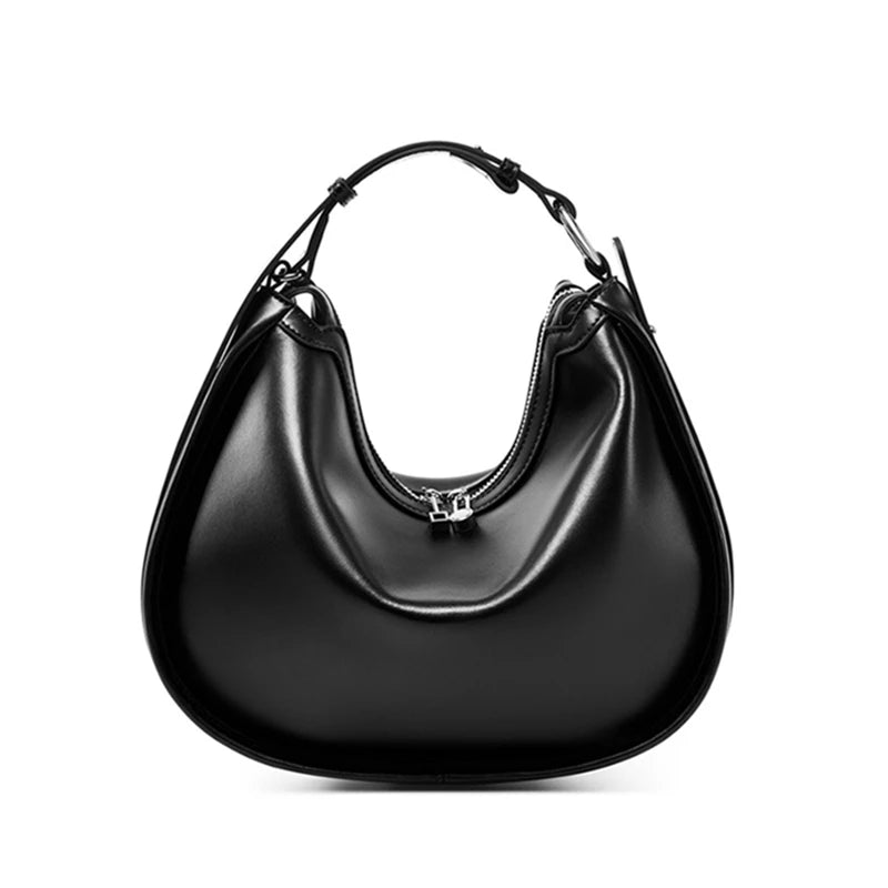 Ladies Trendy Leather Half Moon Shoulder Bag | Dotflakes