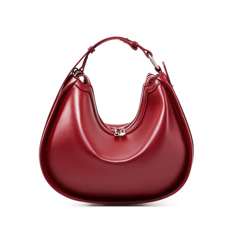 Ladies Trendy Leather Half Moon Shoulder Bag | Dotflakes