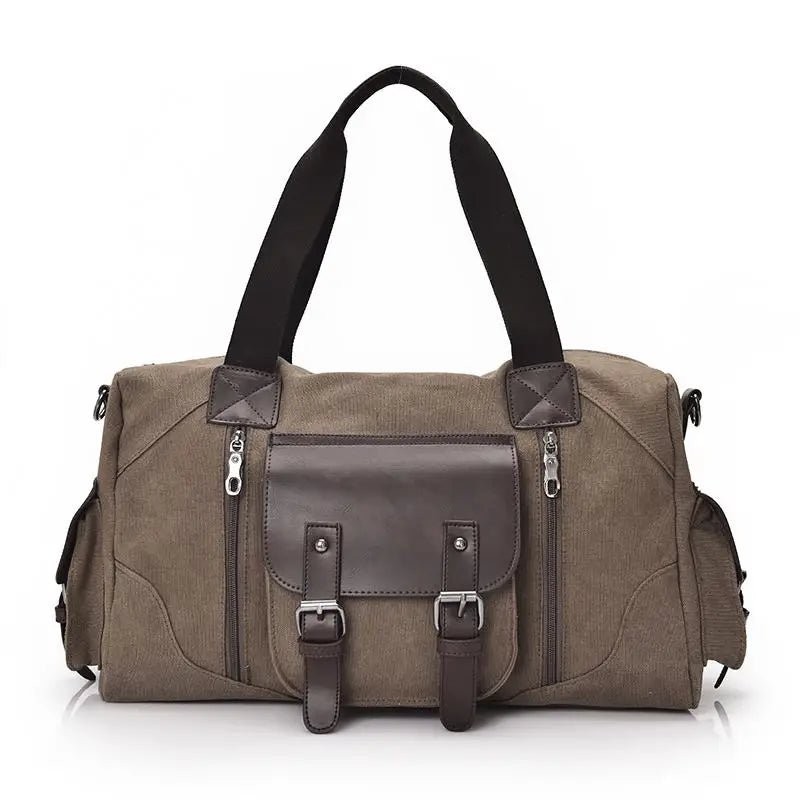 Men's Vintage Canvas Travel Shoulder Duffel Bag | Dotflakes