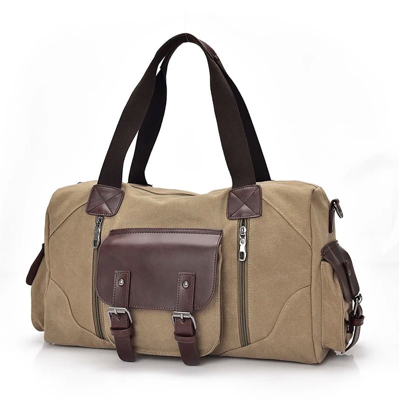 Men's Vintage Canvas Travel Shoulder Duffel Bag | Dotflakes