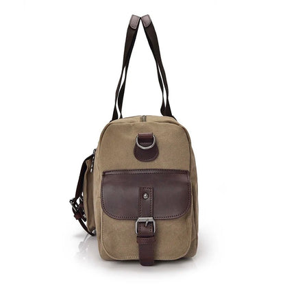 Men's Vintage Canvas Travel Shoulder Duffel Bag | Dotflakes