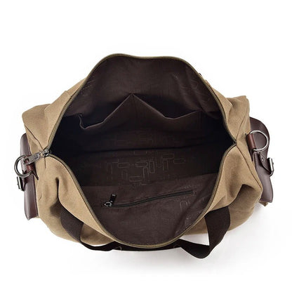 Men's Vintage Canvas Travel Shoulder Duffel Bag | Dotflakes