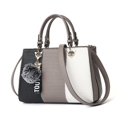 Stripe Contrast Color Ladies Handbag | Dotflakes