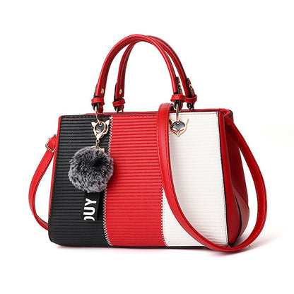 Stripe Contrast Color Ladies Handbag | Dotflakes