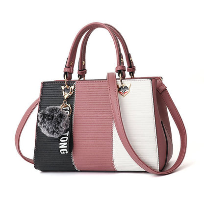 Stripe Contrast Color Ladies Handbag | Dotflakes