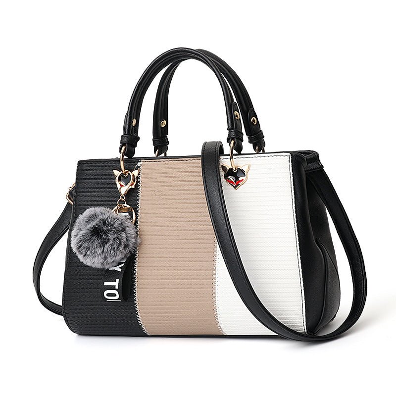 Stripe Contrast Color Ladies Handbag | Dotflakes